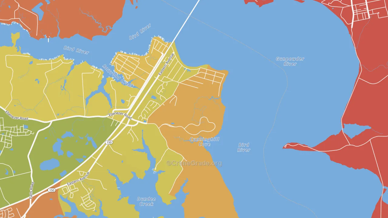 Oliver Beach, MD Map of Vandalism Rates