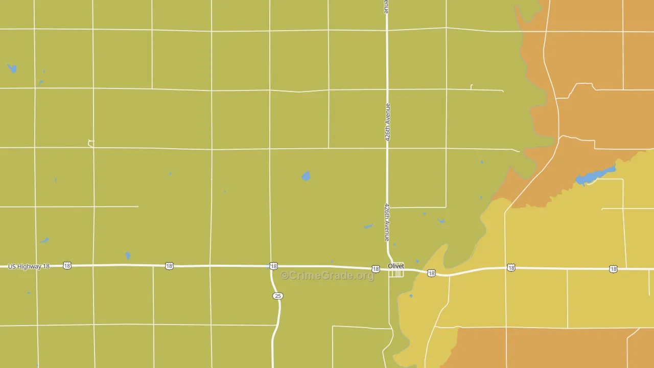 Olivet, SD Map of Vandalism Rates