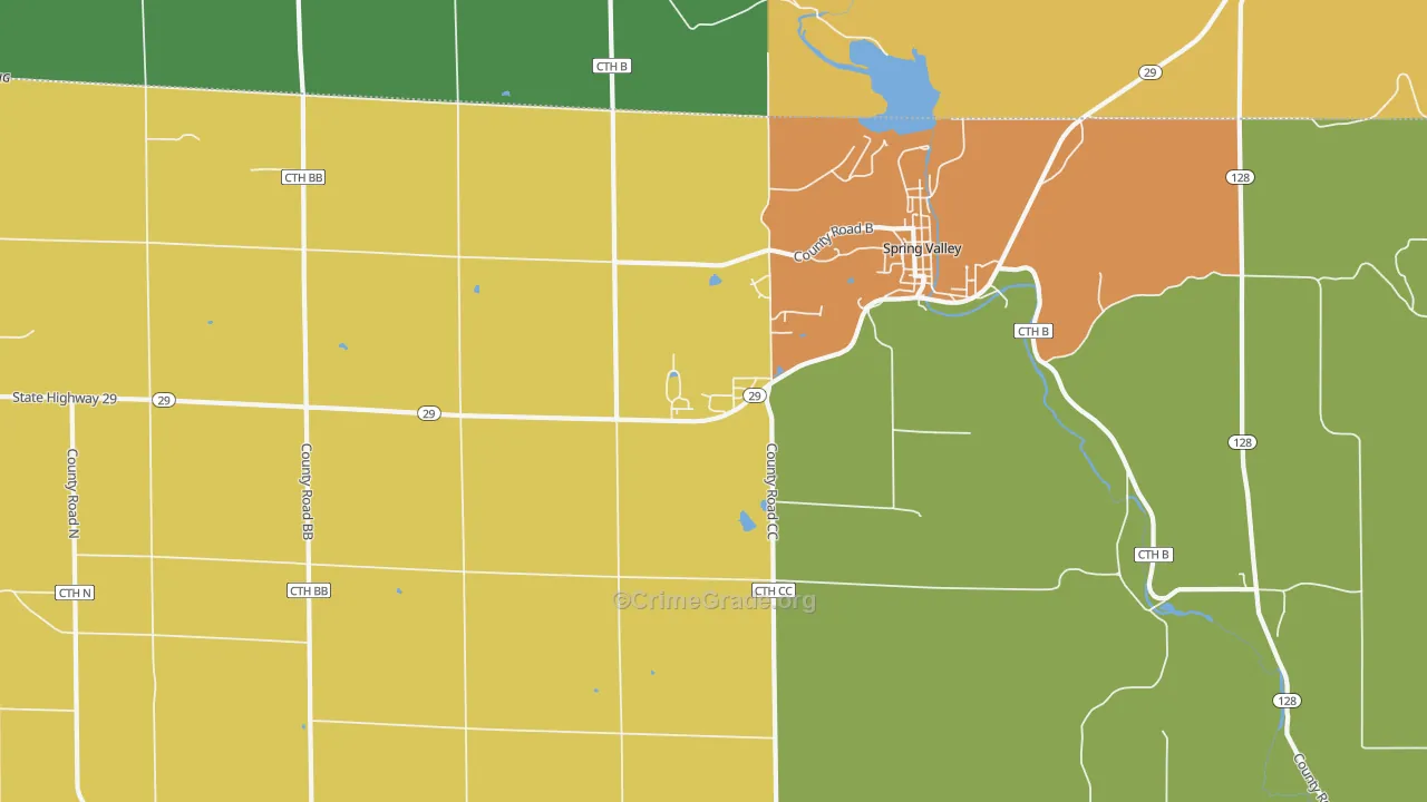 Olivet, WI Map of Vandalism Rates