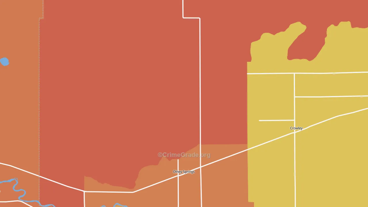 Olney Springs, CO Map of Vandalism Rates