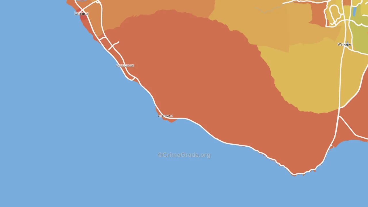 Olowalu, HI Map of Vandalism Rates