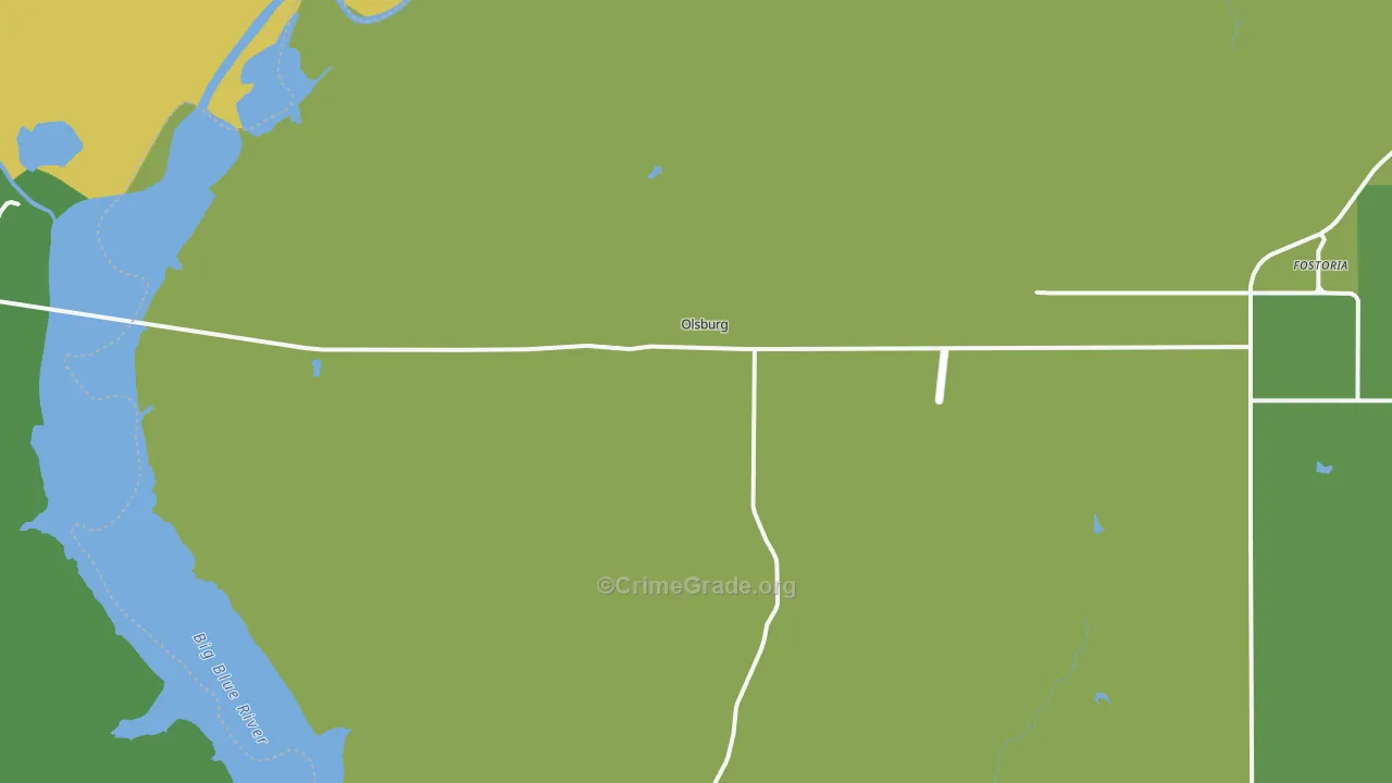 Olsburg, KS Map of Vandalism Rates