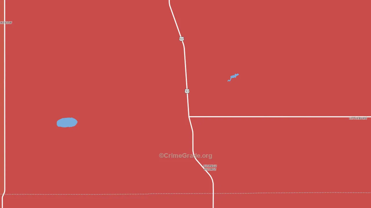 Olsonville, SD Map of Vandalism Rates
