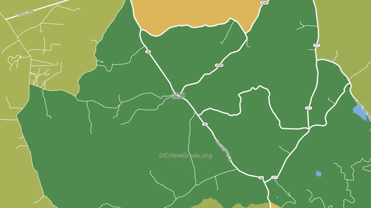 Olympia Springs, KY Map of Vandalism Rates