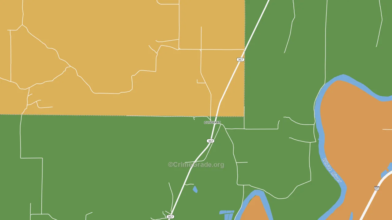 Olyphant, AR Map of Vandalism Rates