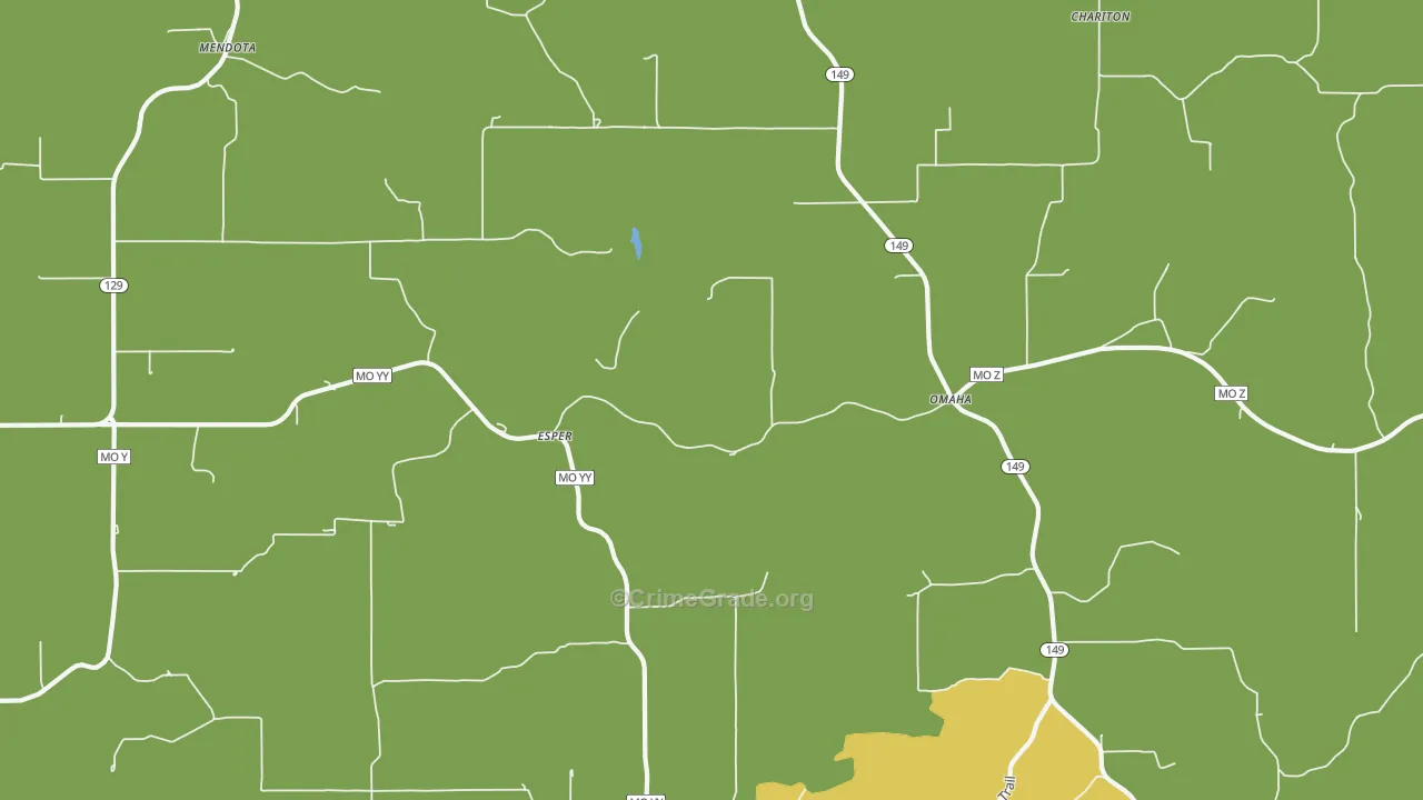 Omaha, MO Map of Vandalism Rates