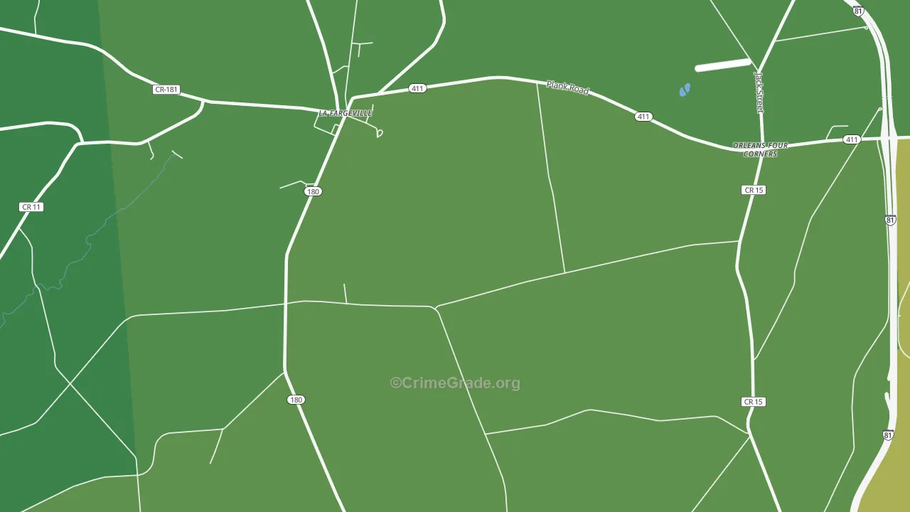 Omar, NY Map of Vandalism Rates