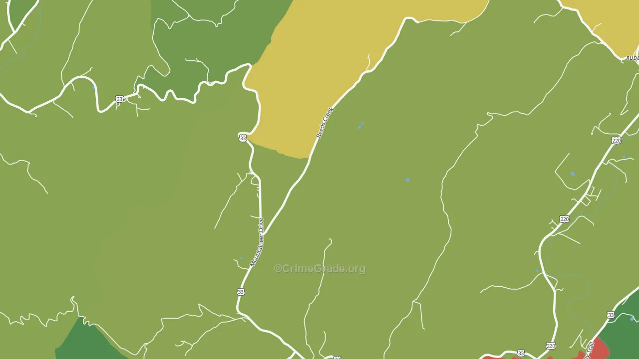 Onego, WV Map of Vandalism Rates