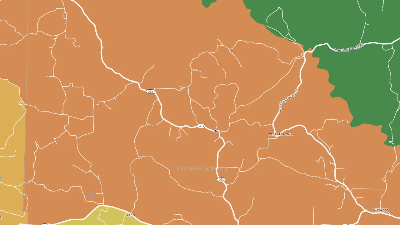 Onia, AR Map of Vandalism Rates
