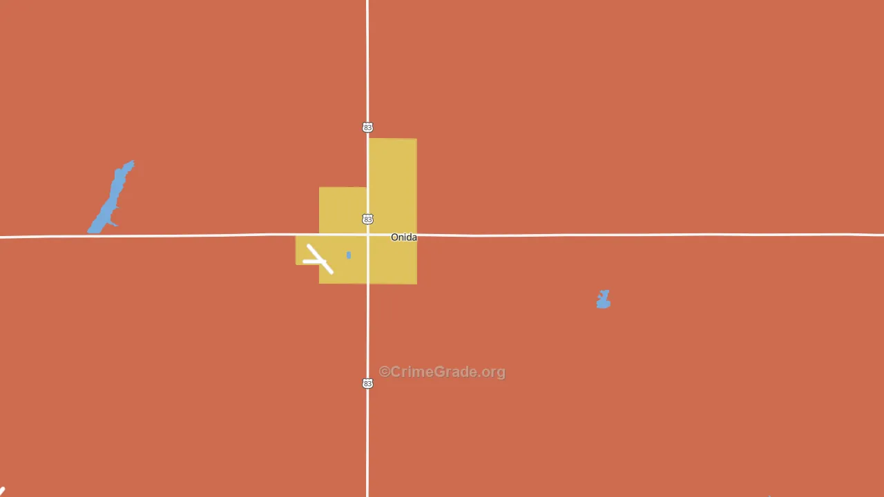 Onida, SD Map of Vandalism Rates