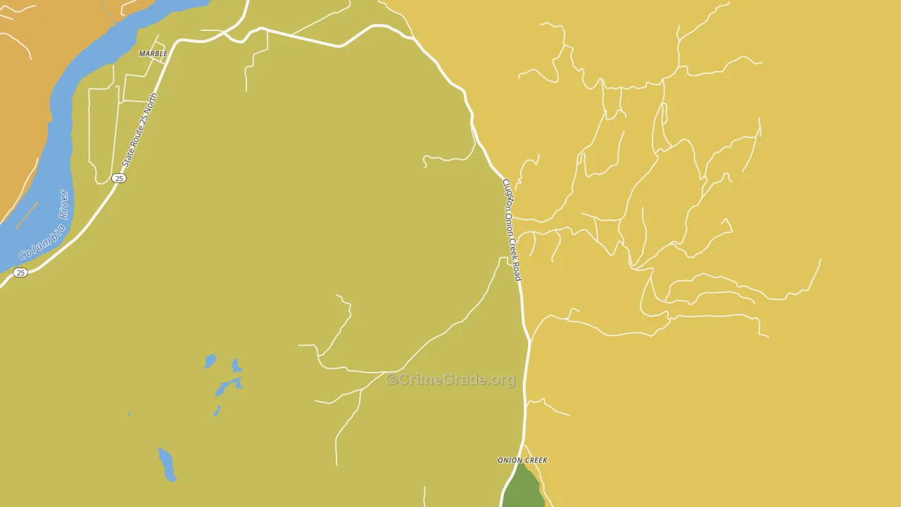Onion Creek, WA Map of Vandalism Rates