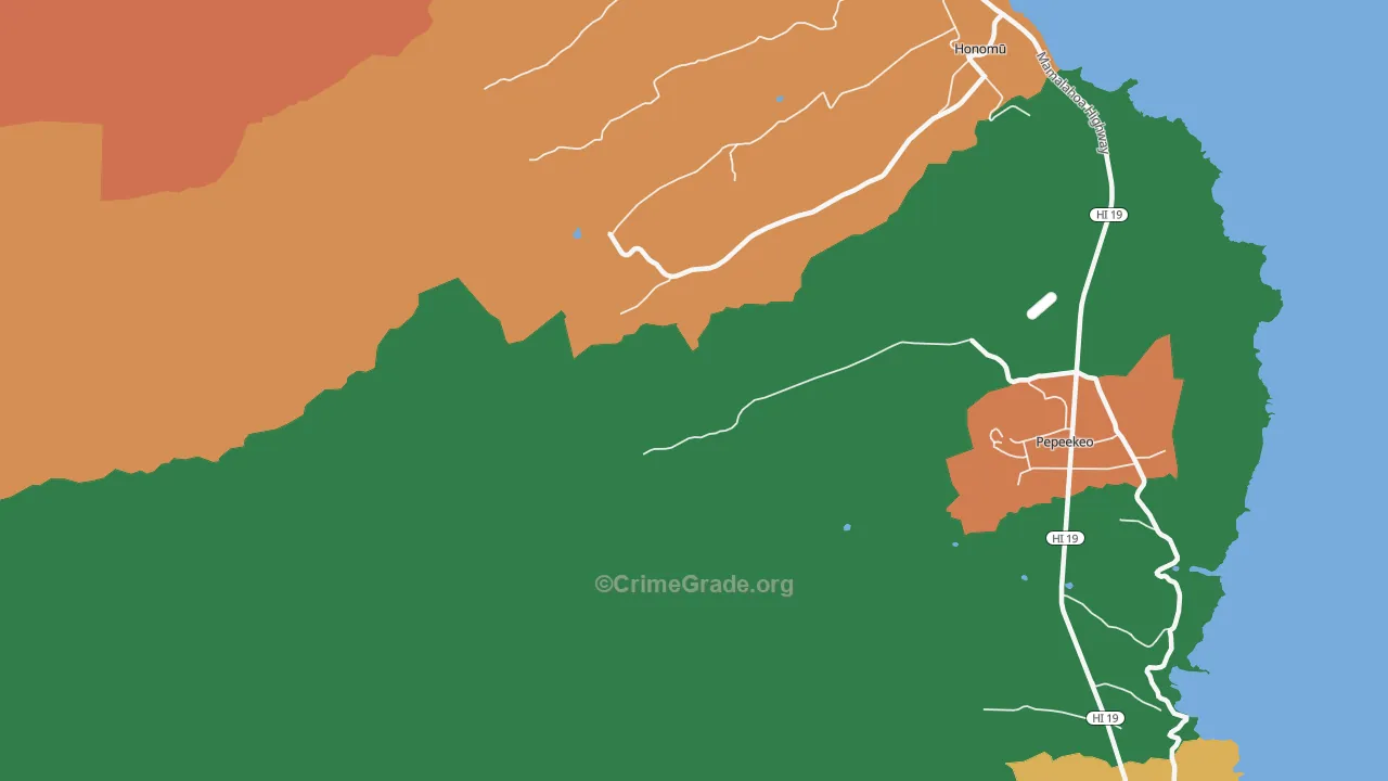 Onomea, HI Map of Vandalism Rates