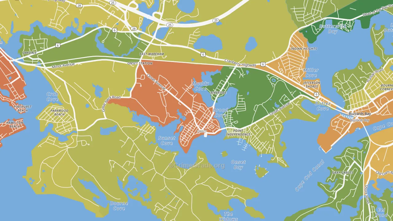 Onset, MA Map of Vandalism Rates