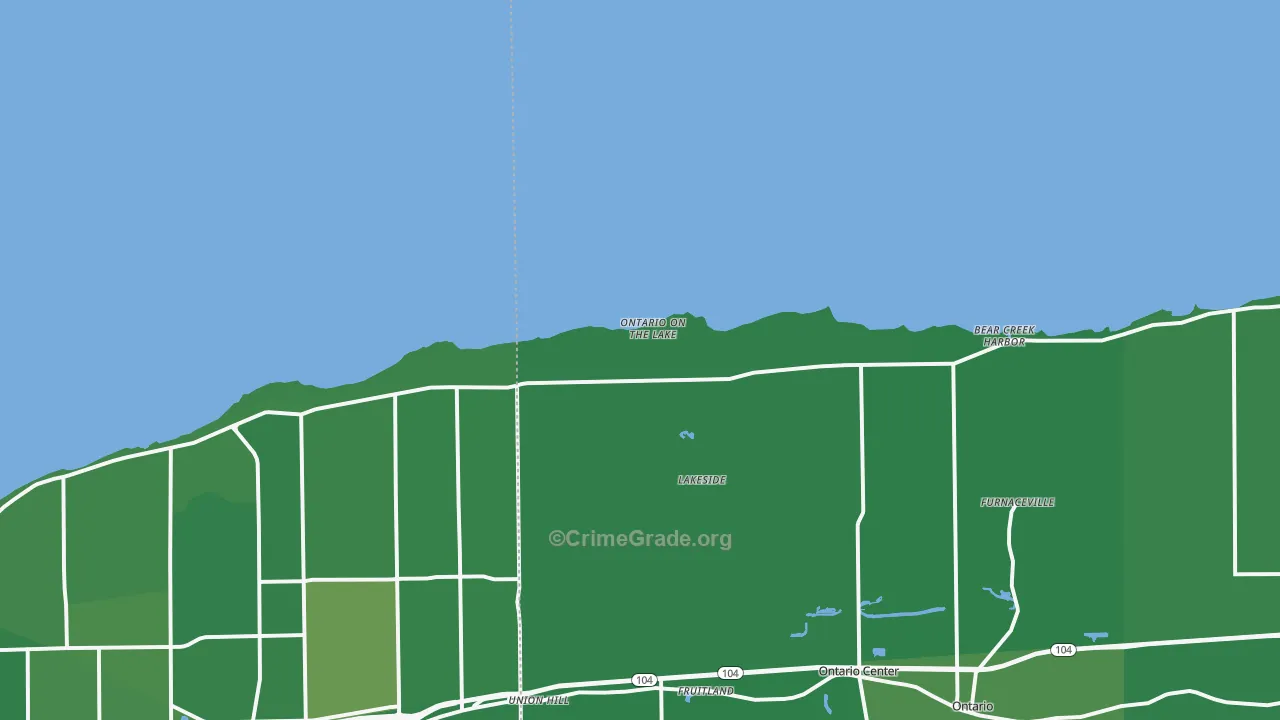 Ontario on the Lake, NY Map of Vandalism Rates
