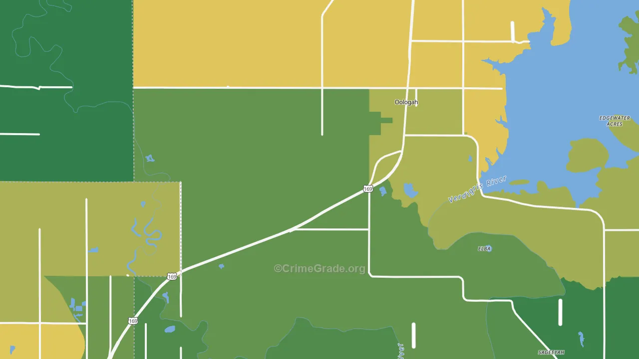 Oologah, OK Map of Vandalism Rates