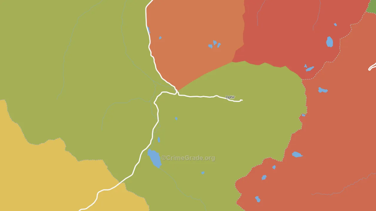 Ophir, CO Map of Vandalism Rates