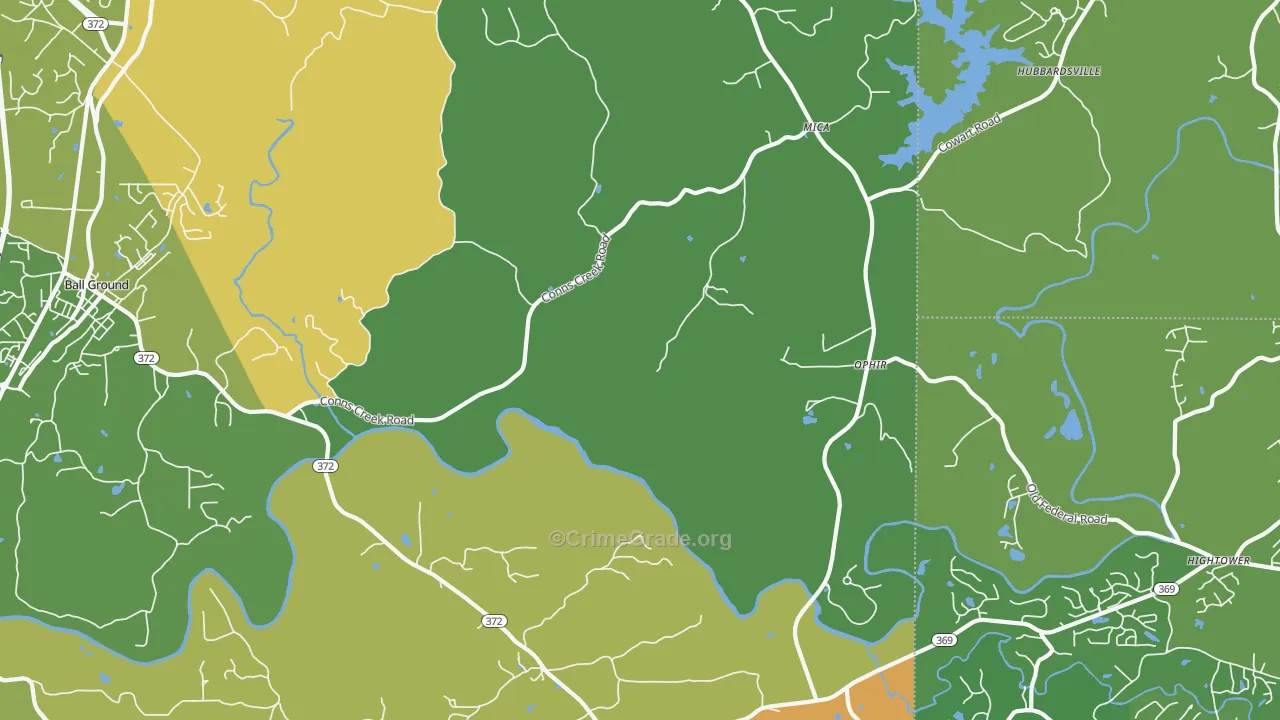 Ophir, GA Map of Vandalism Rates