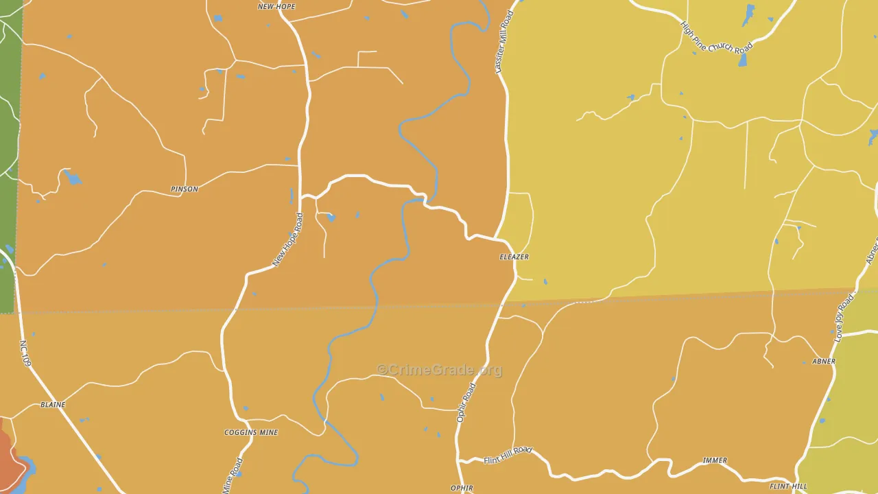 Ophir, NC Map of Vandalism Rates