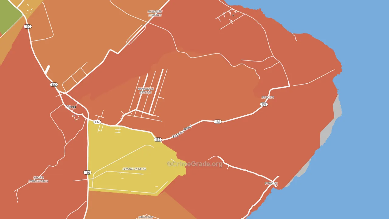 Opihikao, HI Map of Vandalism Rates