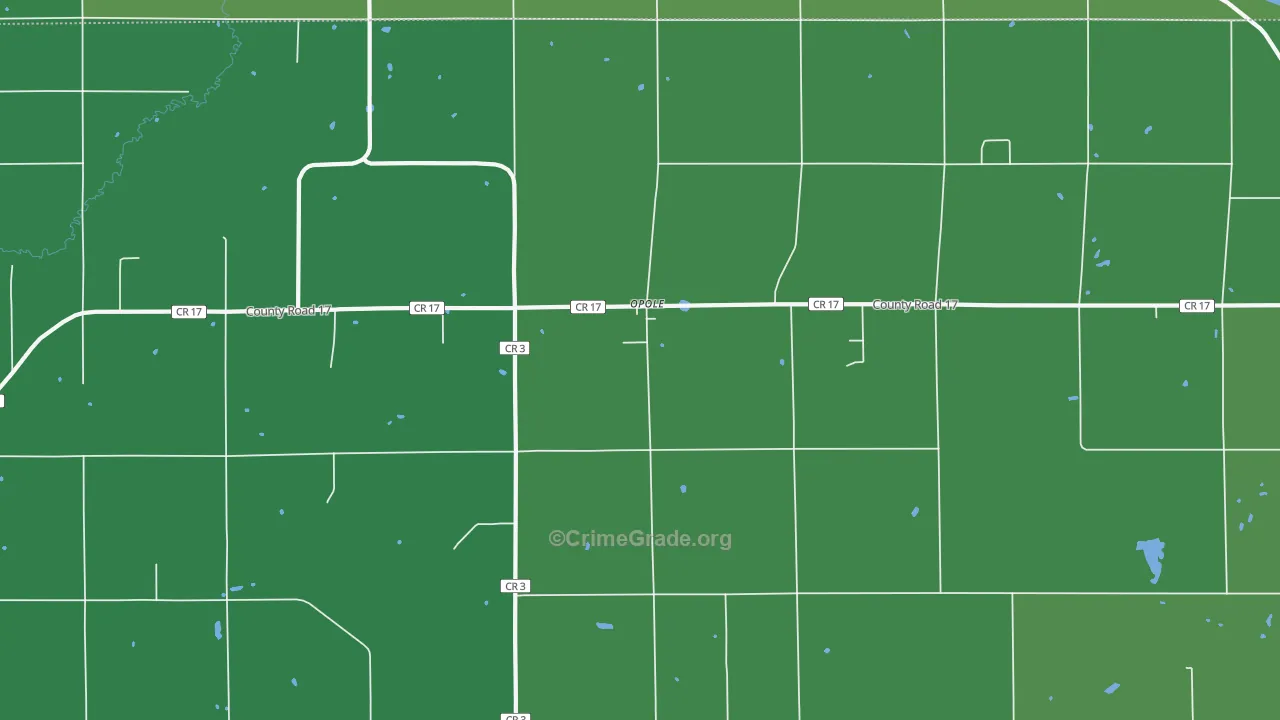Opole, MN Map of Vandalism Rates