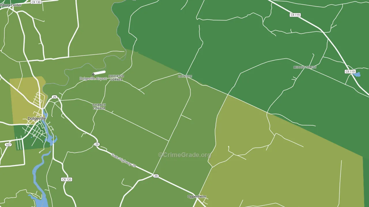 Oppenheim, NY Map of Vandalism Rates