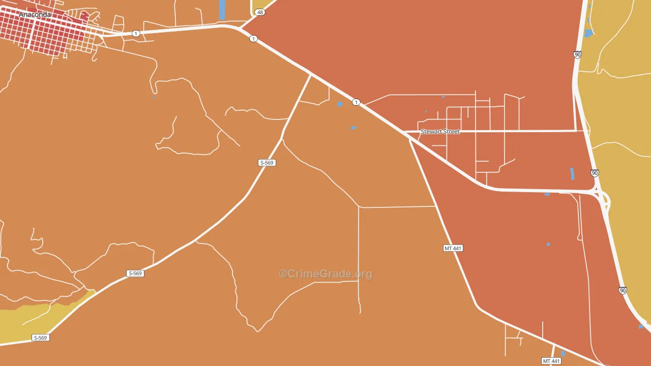 Opportunity, MT Map of Vandalism Rates