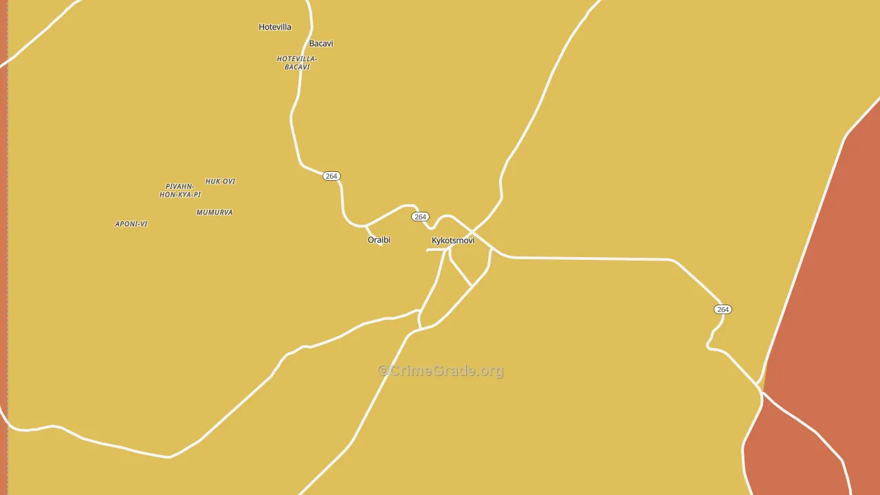 Oraibi, AZ Map of Vandalism Rates