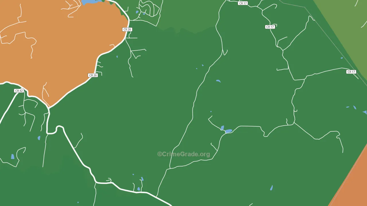 Oral Lake, WV Map of Vandalism Rates