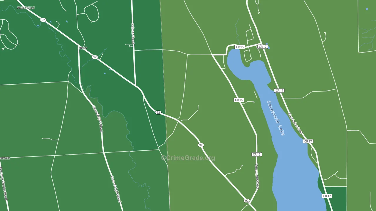 Oran, NY Map of Vandalism Rates