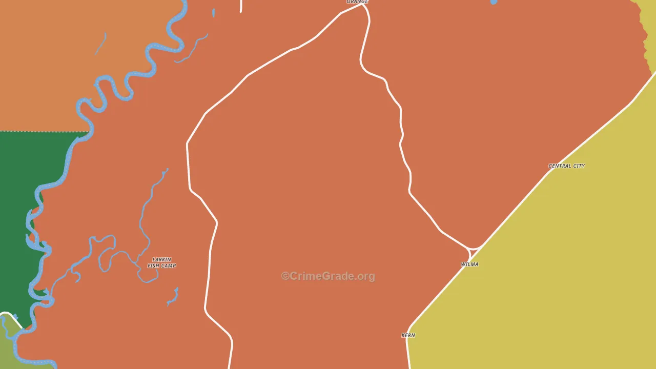 Orange, FL Map of Vandalism Rates