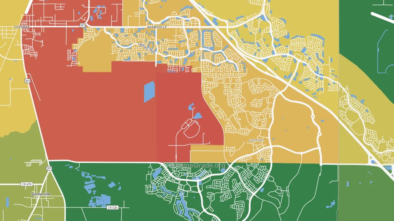 Orange Home, FL Map of Vandalism Rates