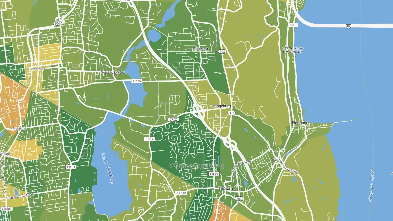 Orangeburg, NY Map of Vandalism Rates