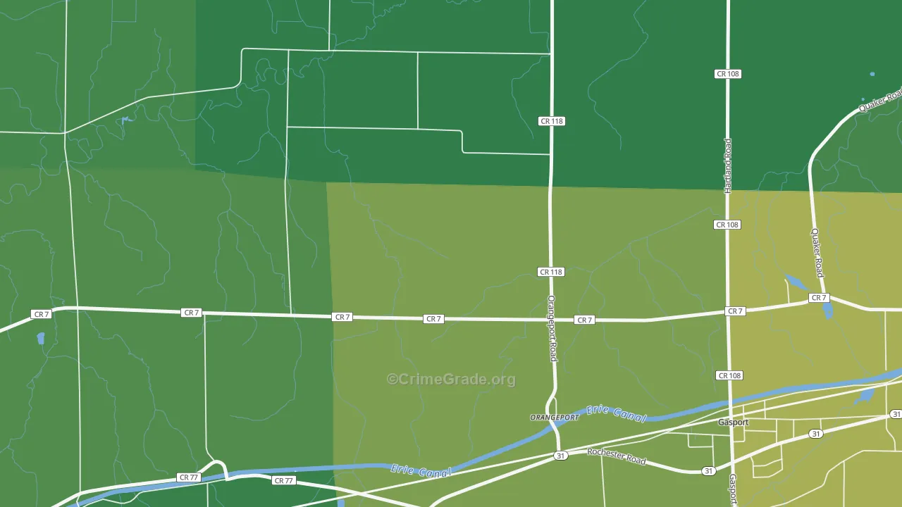 Orangeport, NY Map of Vandalism Rates