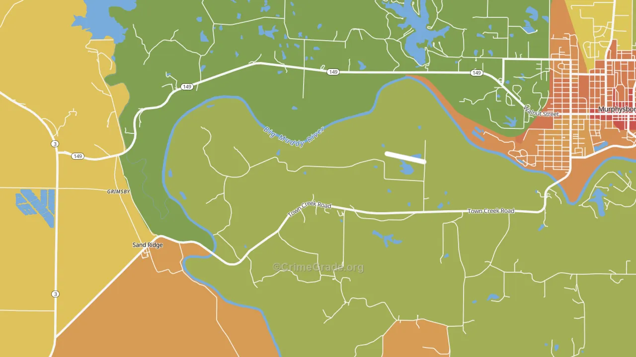 Oraville, IL Map of Vandalism Rates