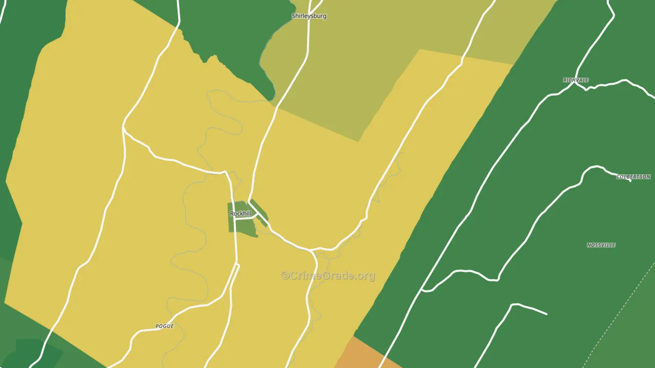 Orbisonia, PA Map of Vandalism Rates