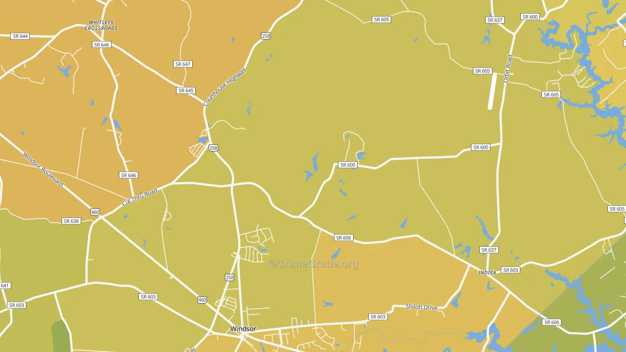Orbit, VA Map of Vandalism Rates