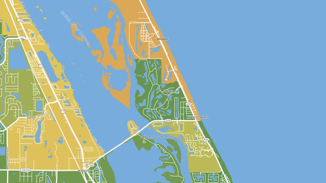 Orchid, FL Map of Vandalism Rates