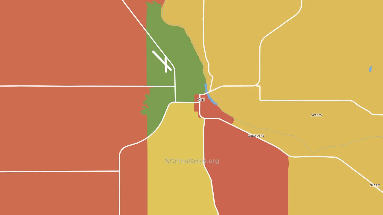 Ord, NE Map of Vandalism Rates