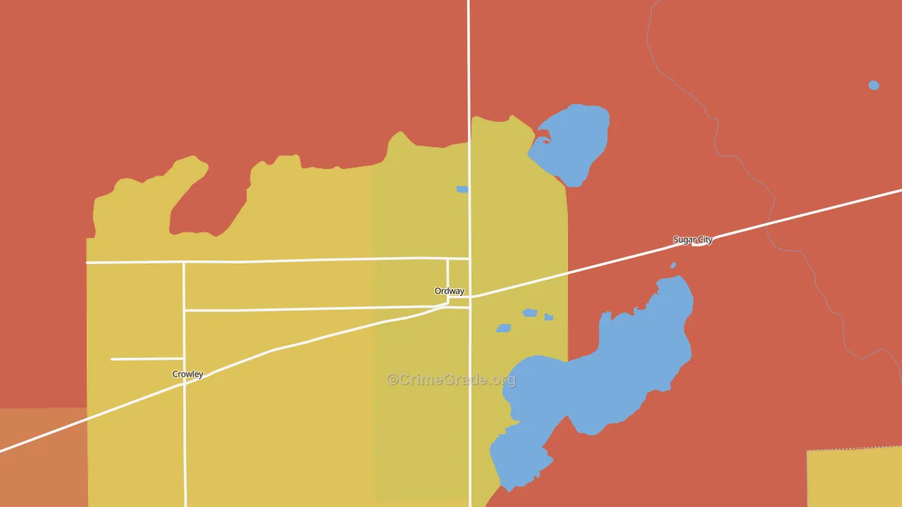 Ordway, CO Map of Vandalism Rates