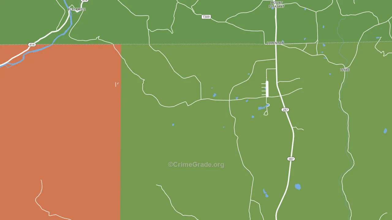 Oregon Hill, PA Map of Vandalism Rates