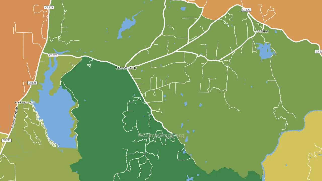 Oregon House, CA Map of Vandalism Rates