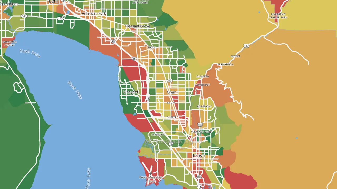 Orem, UT Map of Vandalism Rates