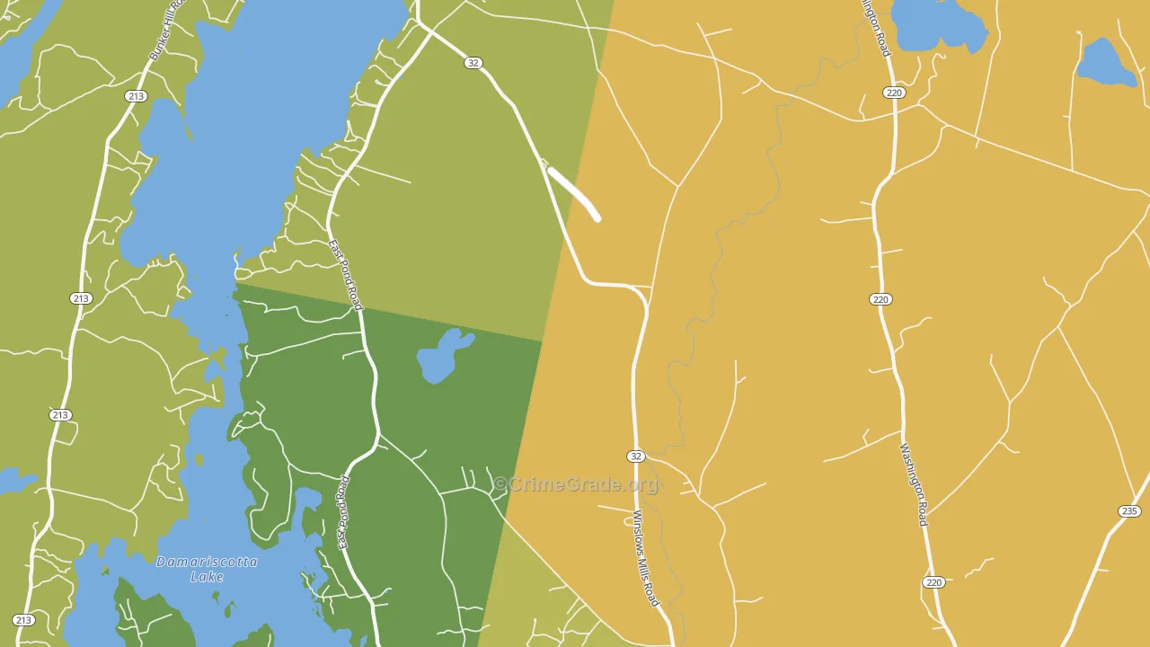 Orffs Corner, ME Map of Vandalism Rates