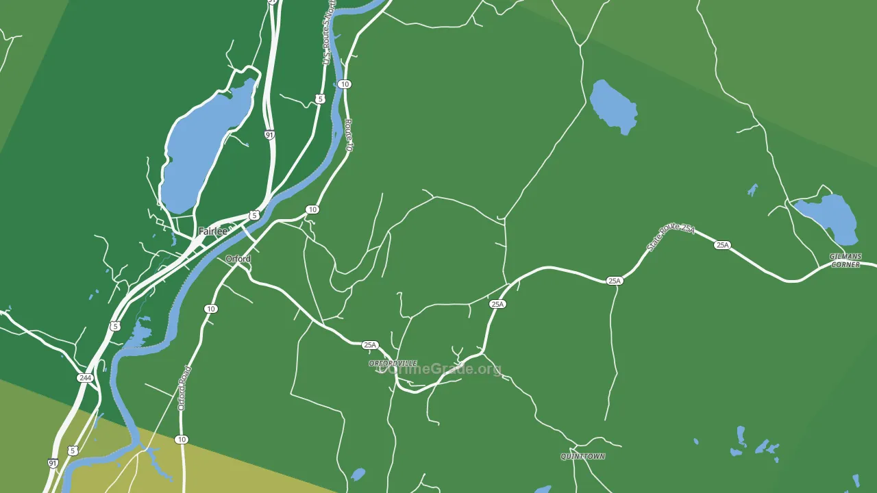 Orford, NH Map of Vandalism Rates