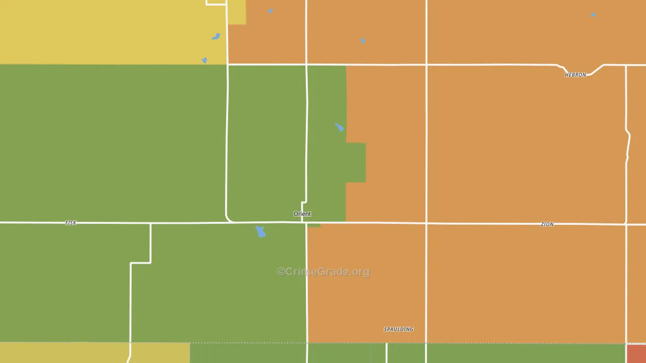 Orient, IA Map of Vandalism Rates