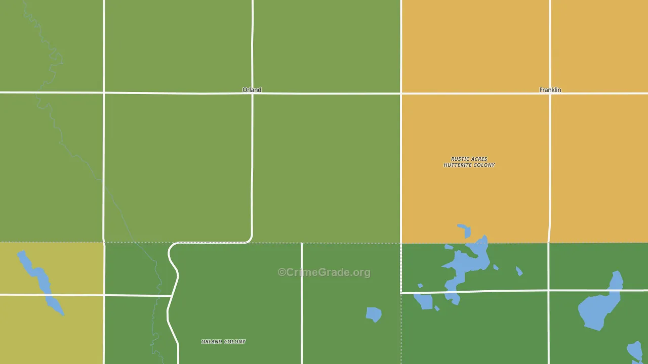 Orland, SD Map of Vandalism Rates