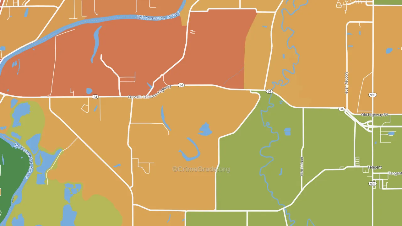 Orleans, OR Map of Vandalism Rates