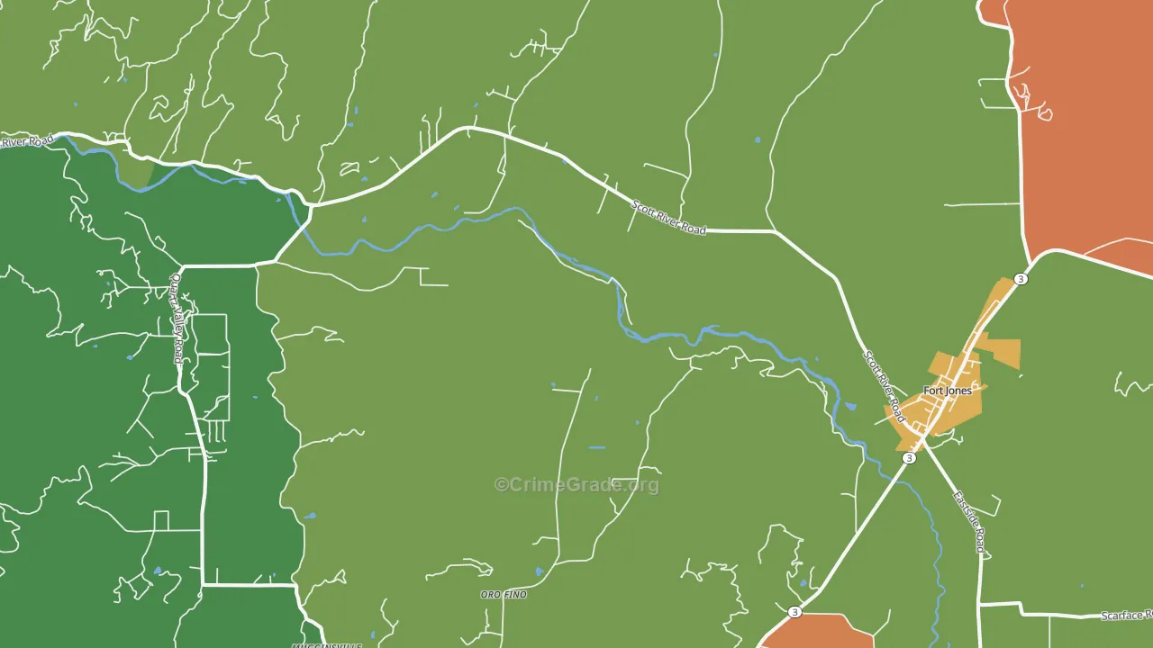 Oro Fino, CA Map of Vandalism Rates