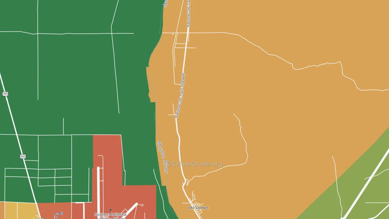 Oro Grande, CA Map of Vandalism Rates