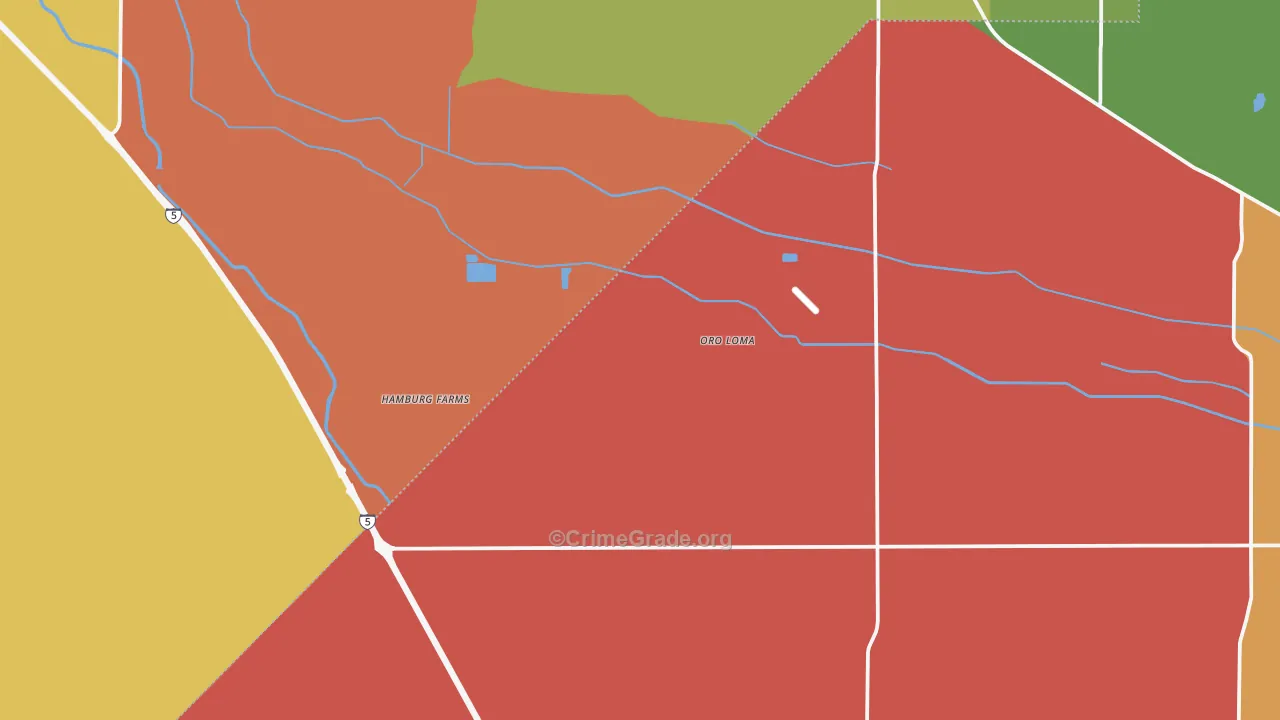 Oro Loma, CA Map of Vandalism Rates
